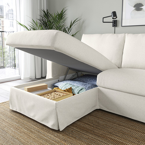 HYLTARP, 3-seat sofa with chaiselongue left. 3 of 6 open dialog
