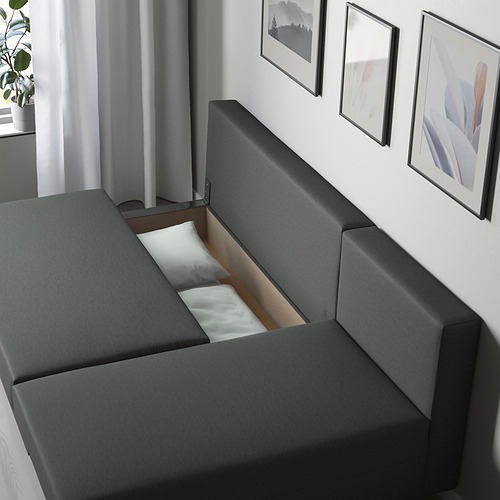 ÄLVDALEN, 3-seat sleeper sofa with chaiselongue. 6 of 8 open dialog