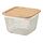 Select colour variation: square metal/white bamboo