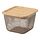 Current variation: square metal/light gray-brown bamboo