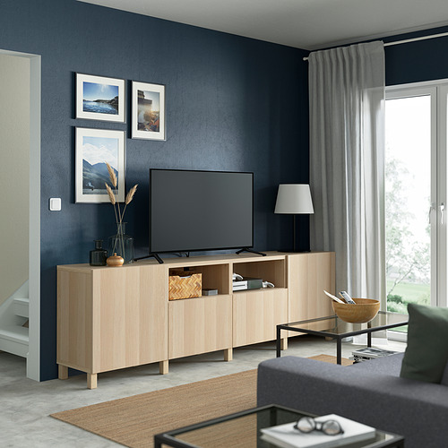 BESTÅ, mueble para TV+puertas+cajones. 3 de 8 abrir diálogo