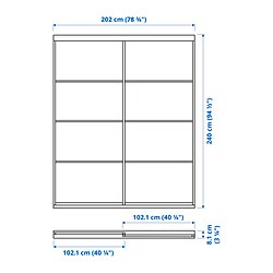 Measurement Illustration - SKYTTA/MEHAMN/AULI sliding door