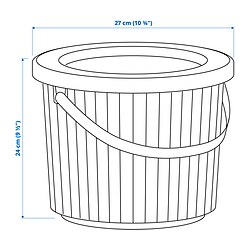Measurement Illustration - DAMMÄNG bin with lid