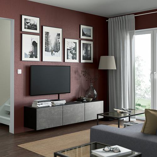 BESTÅ, banco para TV con puertas. 3 de 8 abrir diálogo