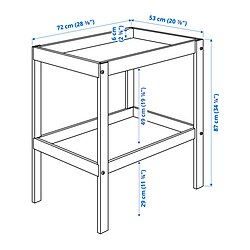 Measurement Illustration - SNIGLAR changing table