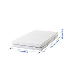 Ilustración de medidas - ÅBROTTEN mattress de espuma