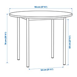 Measurement Illustration - IKEA PS 2026 round table