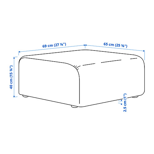 Measurement Illustration - STOCKHOLM 2025 pouffe