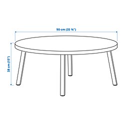 Measurement Illustration - STOCKHOLM 2025 coffee table