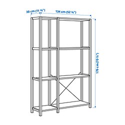 Measurement Illustration - IVAR shelving unit