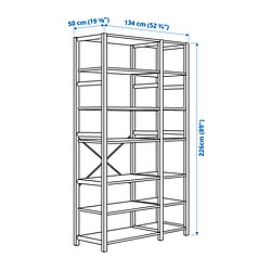 Measurement Illustration - IVAR shelving unit