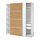 Select colour variation: white white/oak effect mirror glass
