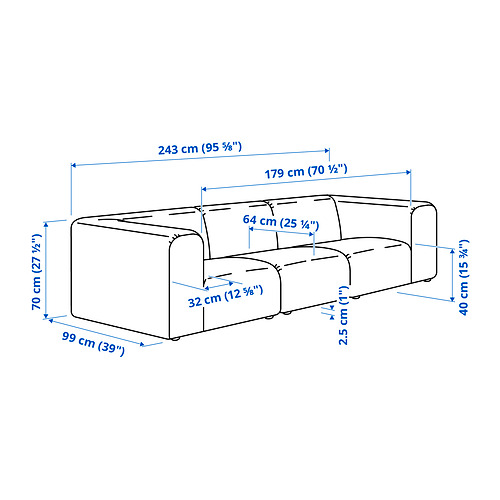 STOCKHOLM 2025, 3-seat sofa. 4 of 4 open dialog