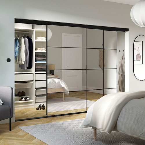 SKYTTA / PAX, walk-in wardrobe with sliding doors. 2 of 2 open dialog