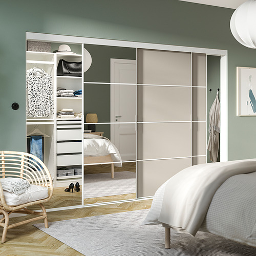 SKYTTA / PAX, walk-in wardrobe with sliding doors. 2 of 2 open dialog