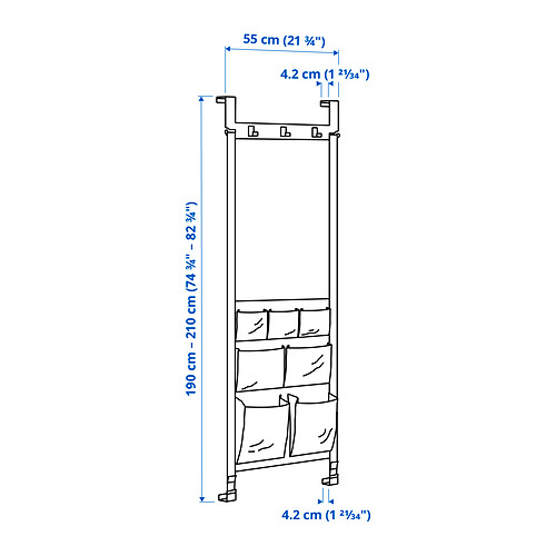 KOMPISHÄNG, gancho para puerta. 5 de 5 abrir diálogo