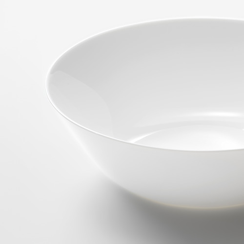 Cuenco de cristal blanco, curva suave.