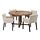 Selecciona una variación de color: chapa de roble teñido en marrón/negro Gunnared beige, 57 1/8 "