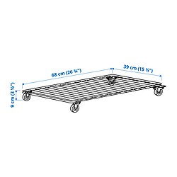 Measurement Illustration - INVALLNING utility cart