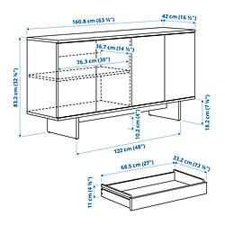 Measurement Illustration - STOCKHOLM 2025 sideboard