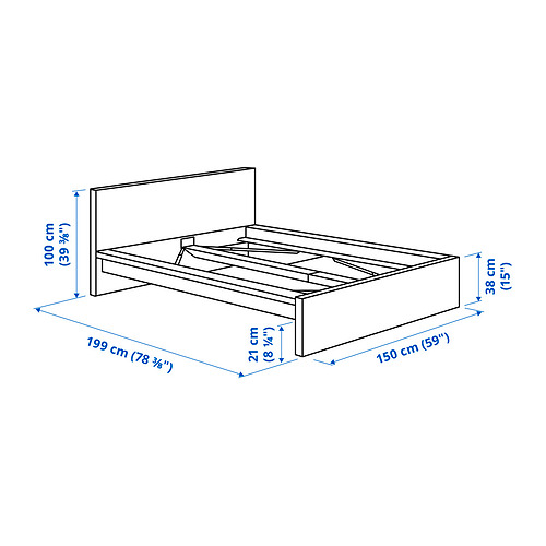 MALM, bed frame with mattress. 11 of 11 open dialog