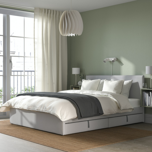 GLADSTAD, cama Queen tapizado. 4 de 11 abrir diálogo
