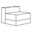 JÄTTEBO 1.5-seat module with storage 