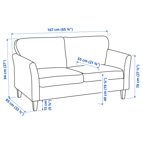 EKHOLMA, loveseat frame. 2 of 2 open dialog