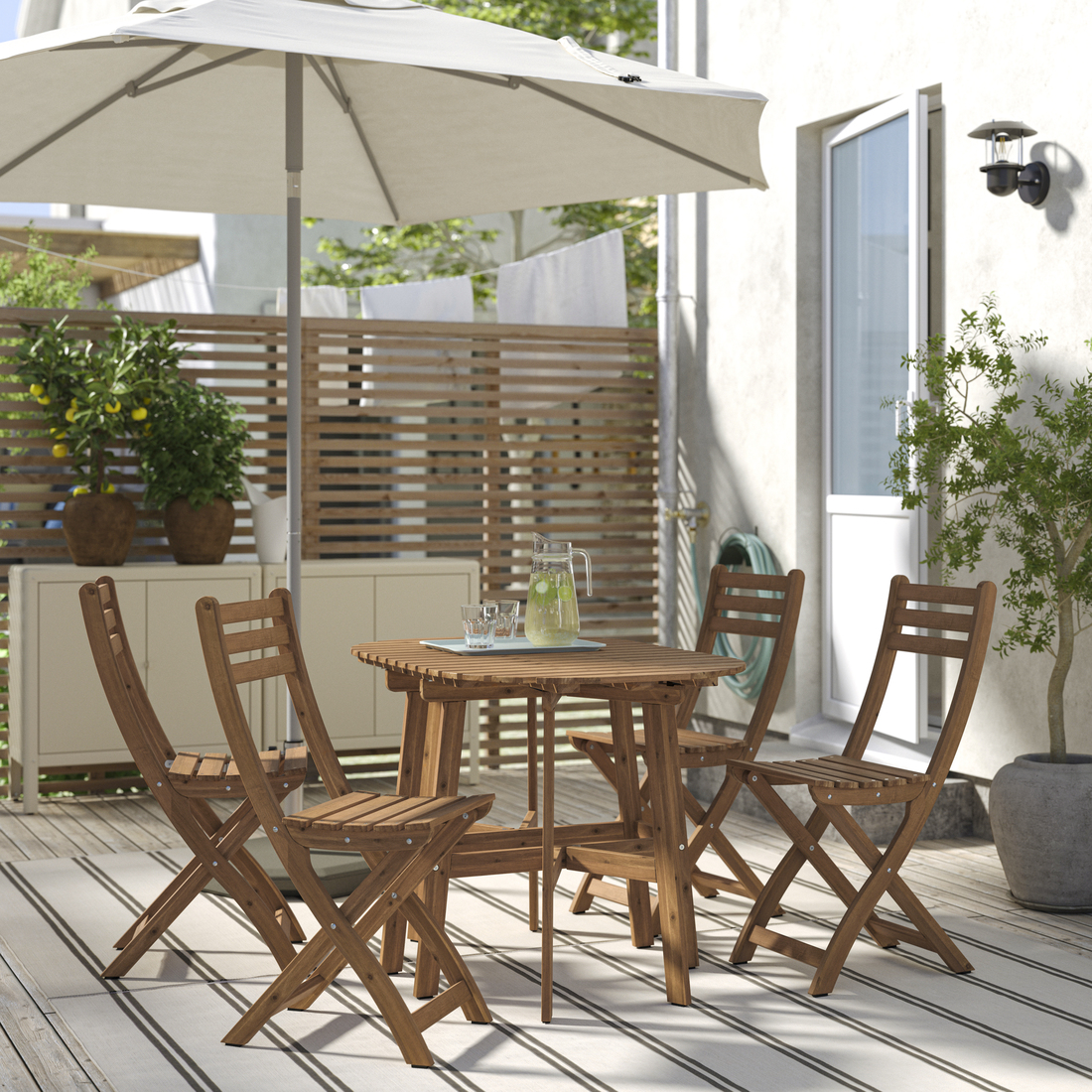 ASKHOLMEN, mesa plegable exterior. 3 de 5 abrir diálogo