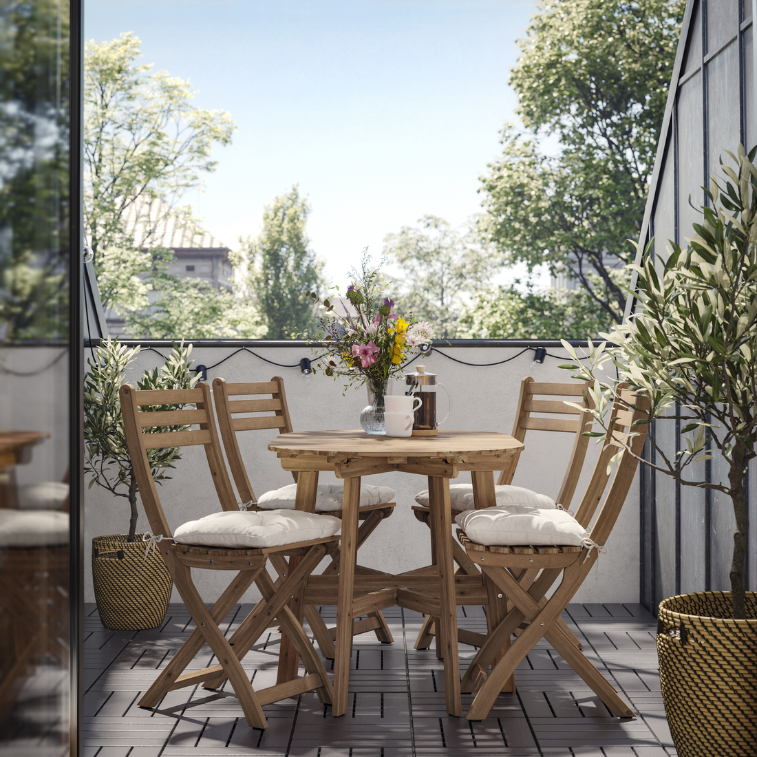 ASKHOLMEN, mesa plegable exterior. 2 de 5 abrir diálogo