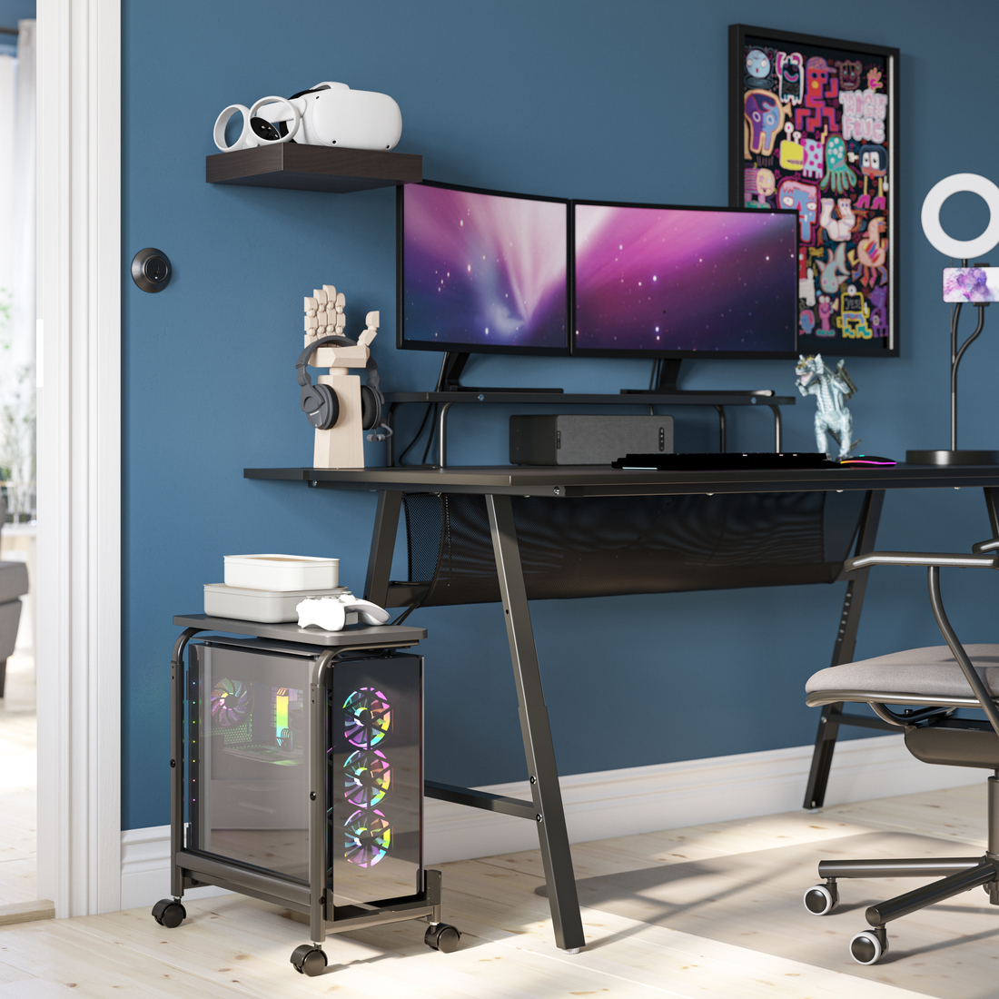 LÅNESPELARE, soporte para computadora+estante. 5 de 8 abrir diálogo