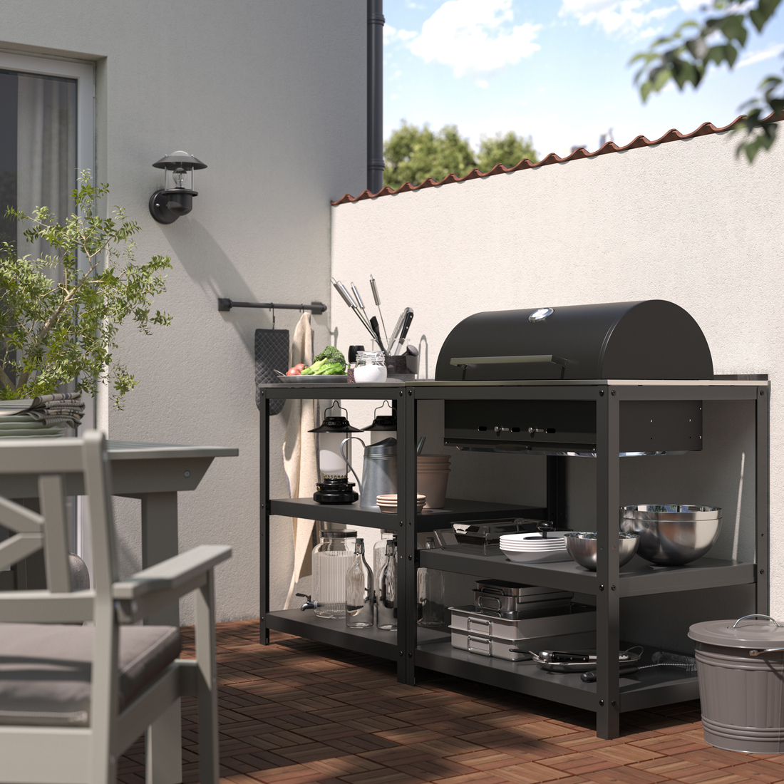 GRILLSKÄR, cocina con parrilla de carbón. 2 de 4 abrir diálogo