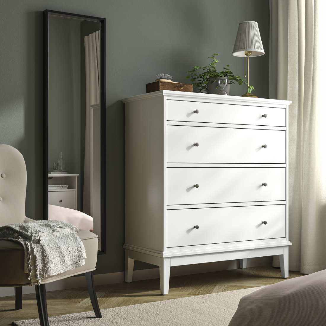IDANÄS, 4-drawer chest. 2 of 2 open dialog