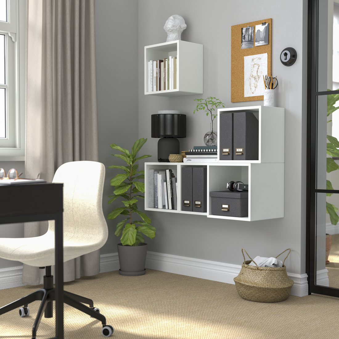 EKET, combinación estanterías de pared. 3 de 7 abrir diálogo