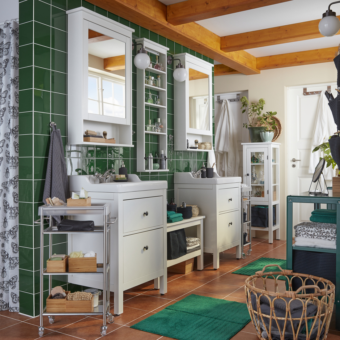 HEMNES, mueble de baño con espejo y 1 puerta. 3 de 4 abrir diálogo