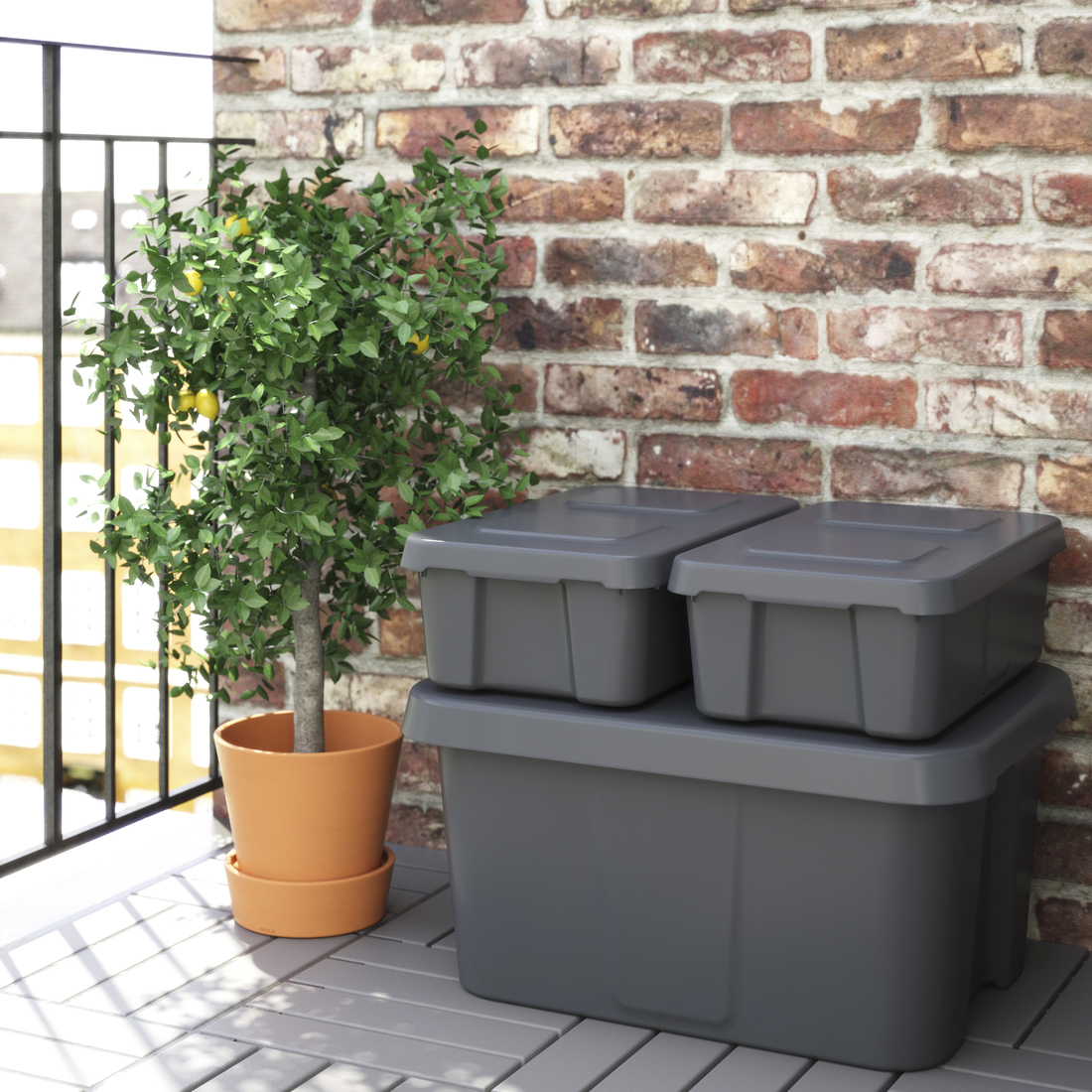 KLÄMTARE, caja con tapa, interior/exterior. 4 de 6 abrir diálogo