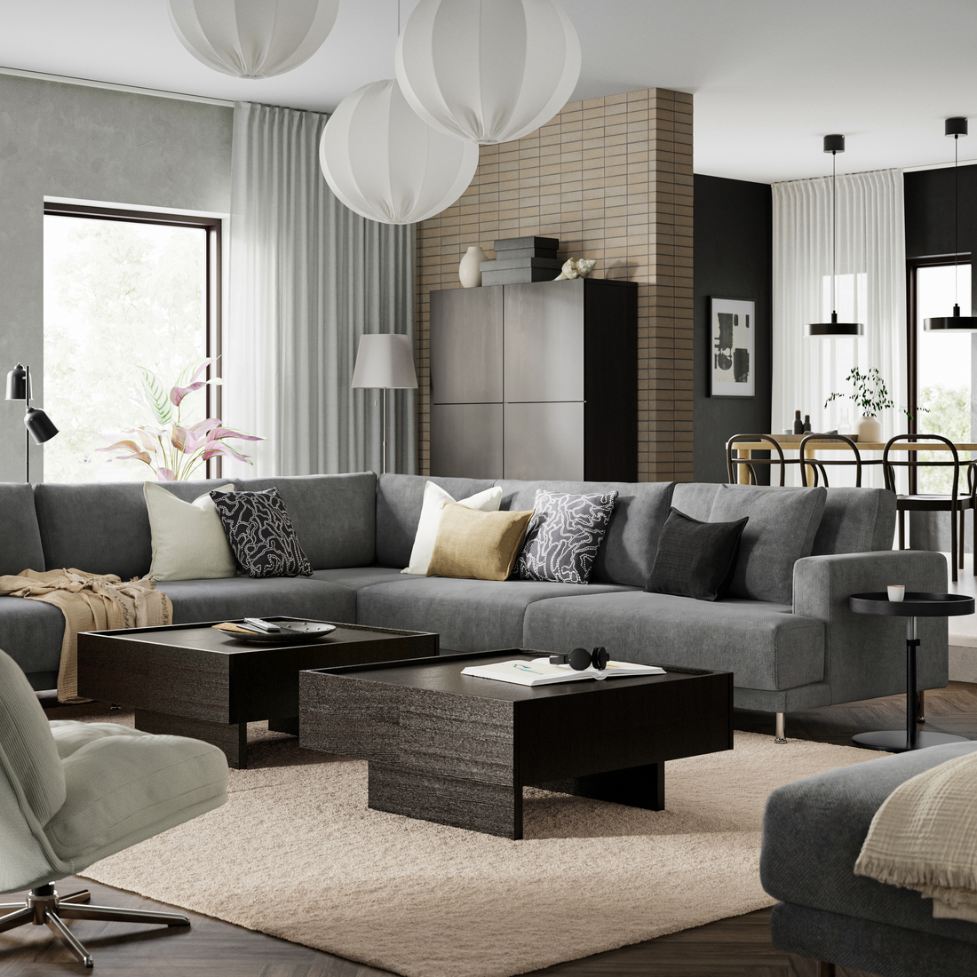 UPPÅKRA, sofá modular esquina, 6 plazas. 3 de 4 abrir diálogo