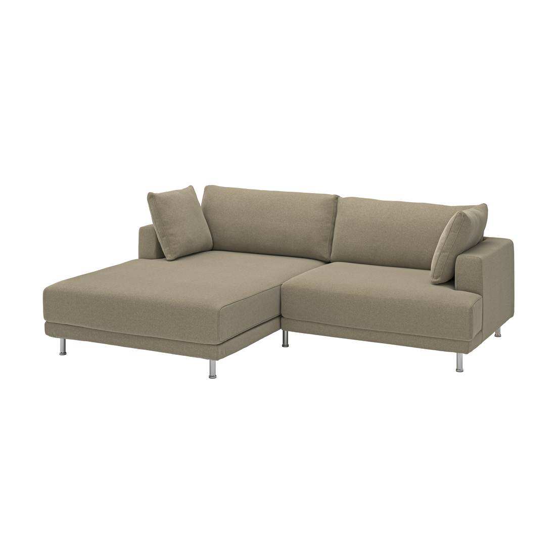 Select colour variation: with chaise, left/Johanneshov brown-beige