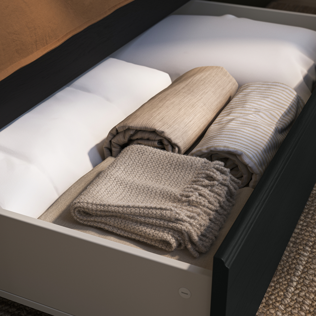 FÅGELFJÄLLET, underbed storage box, set of 2. 2 of 3 open dialog