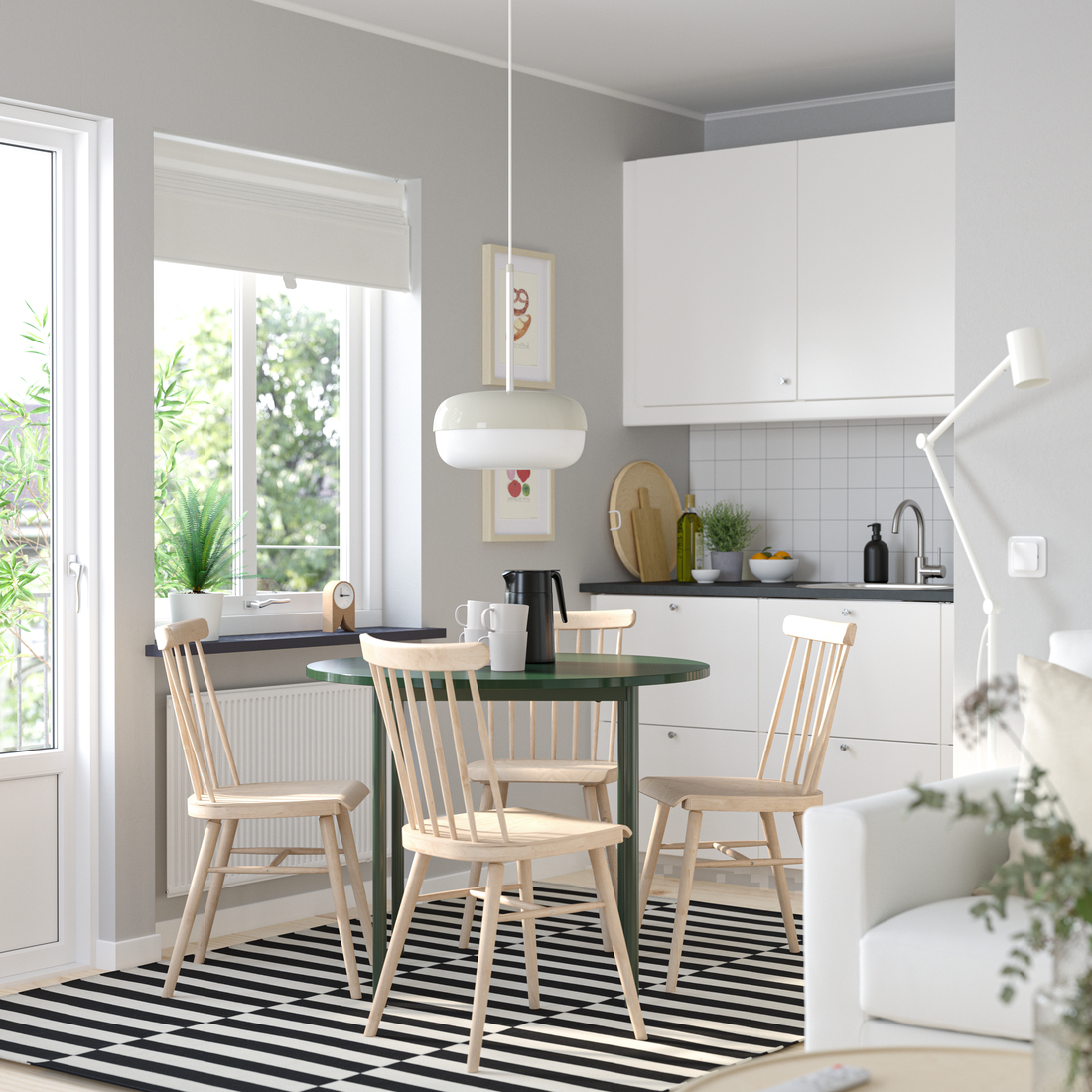 IKEA PS 2026 / HÖGVED, mesa con 4 sillas. 2 de 6 abrir diálogo