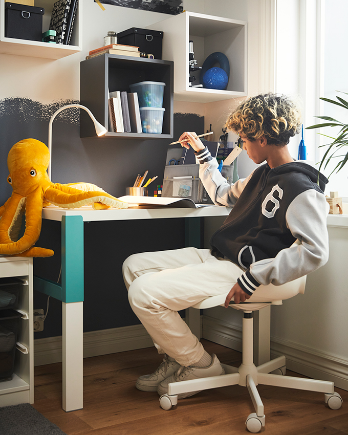 Let kids show their style—shop desks that grow and smart storage for a back-to-school space they’ll love.
