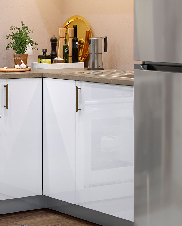 SEKTION Corner base cabinet with carousel