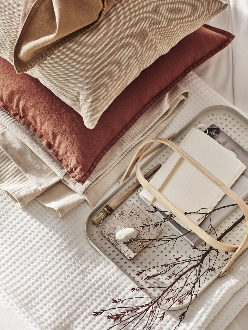 Cushions and bedspread