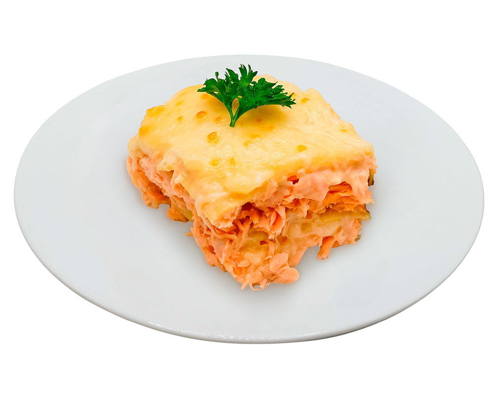 Salmon lasagna