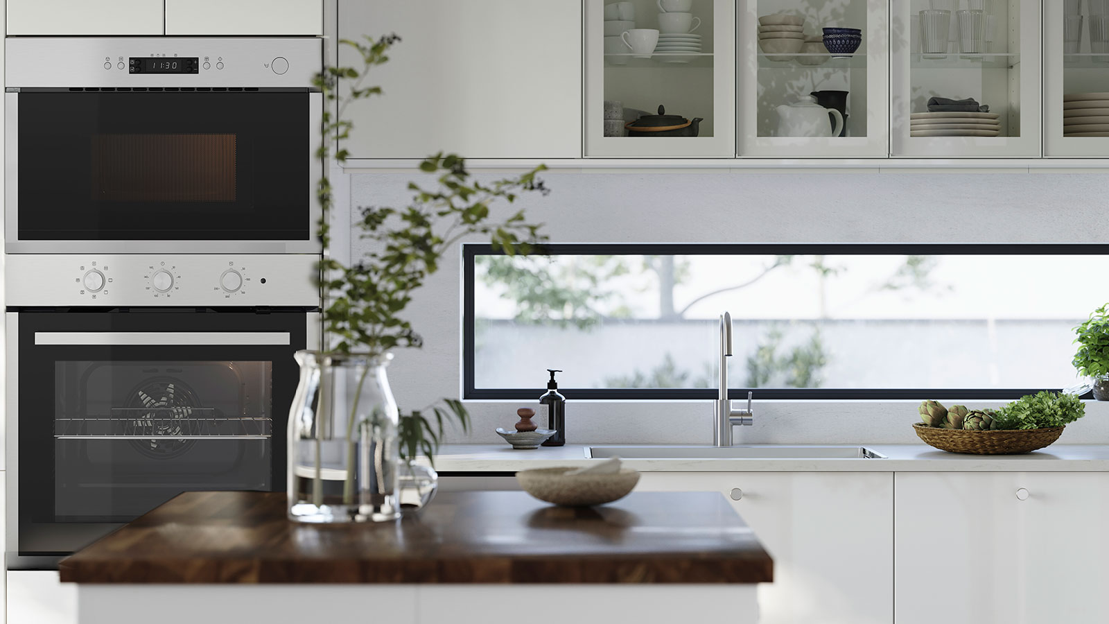  an airy kitchen with a contemporary feel