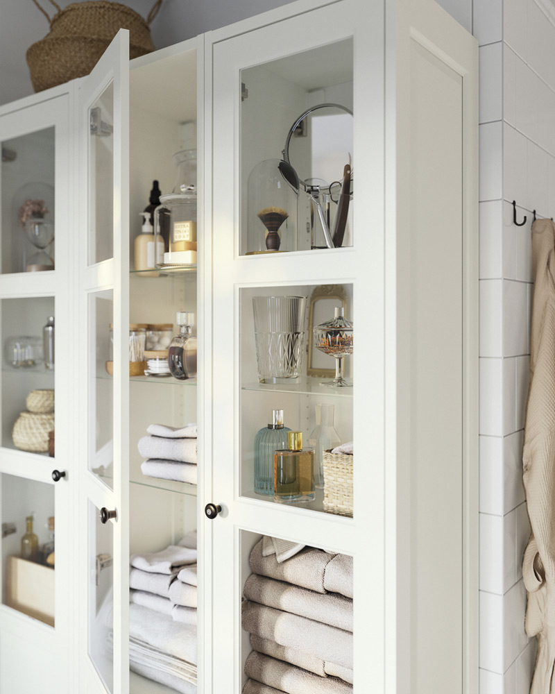 2 High cabinets with doors TÄNNFORSEN.