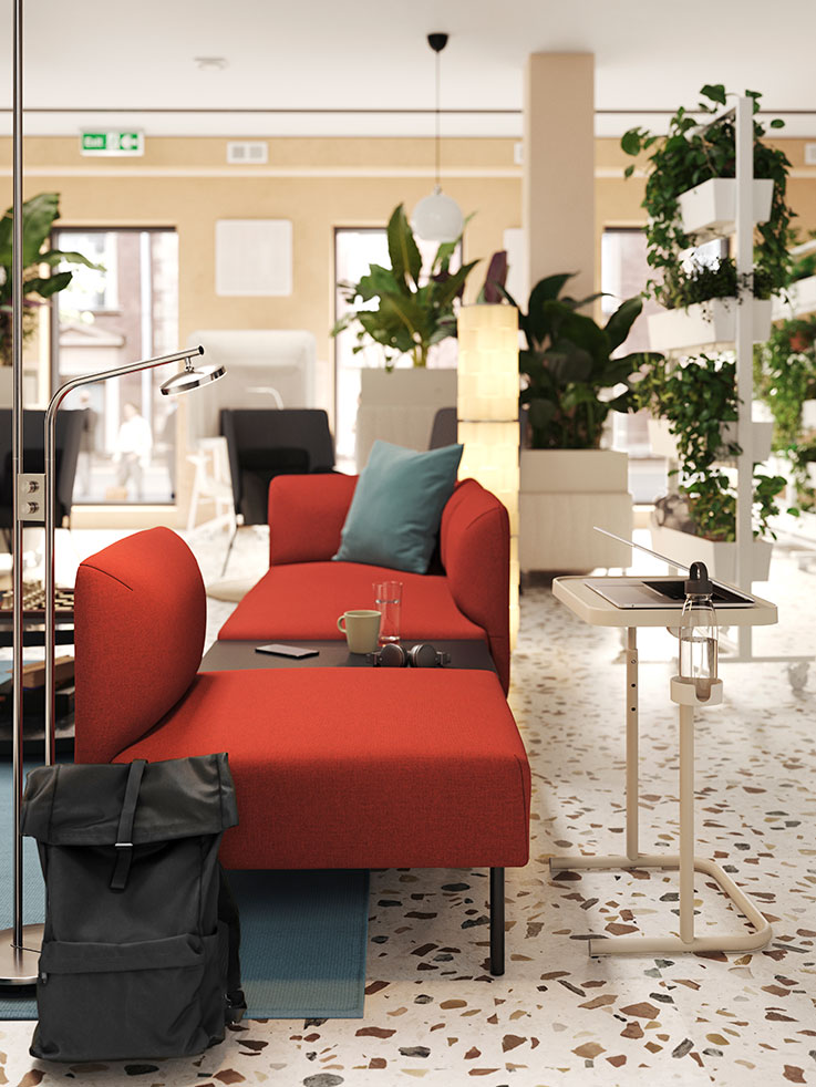  LILLEHEM 3-seat modular sofa with side table