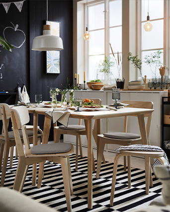 LISABO/LISABO Table and 4 chairs