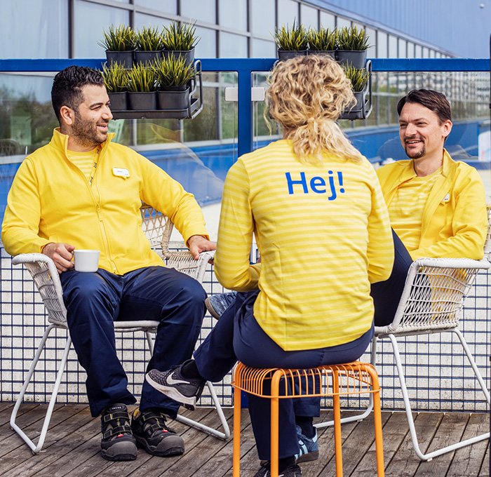 Three IKEA employees
