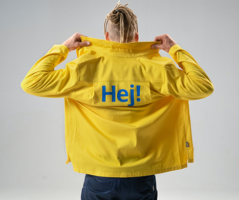 A yellow IKEA jacket